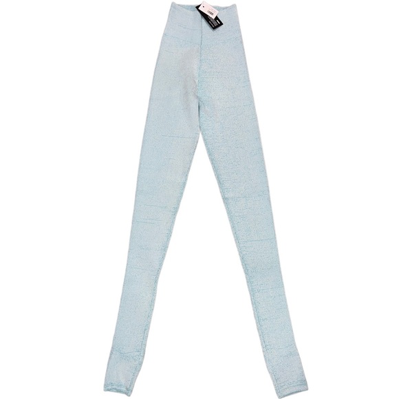 NWT Le Ore Rimini Stirrup Cuff Blue Marled Leggings Size Small - Picture 11 of 14